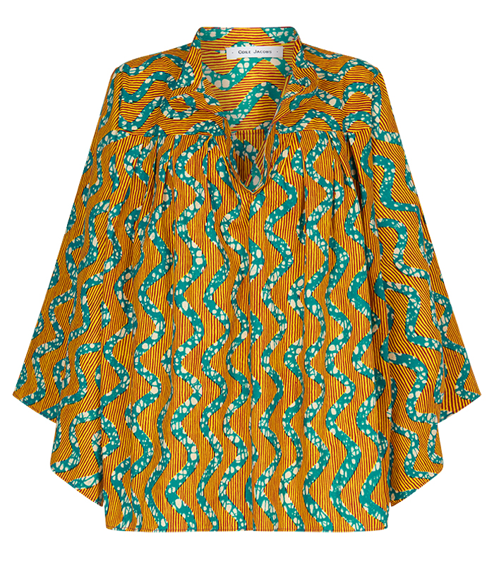 Blouse V-neck Mao