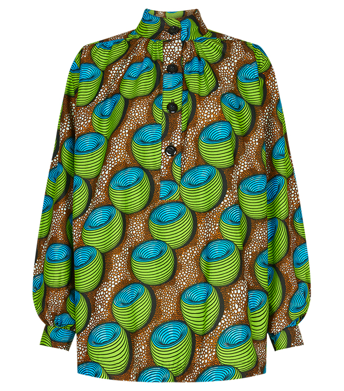 Blouse Mao collar with buttons