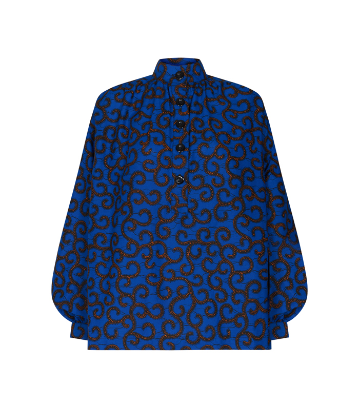Blouse Mao Collar with buttons