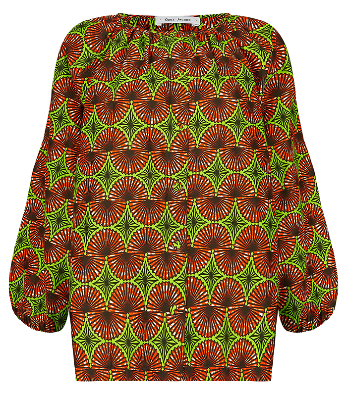 Blouse with buttons