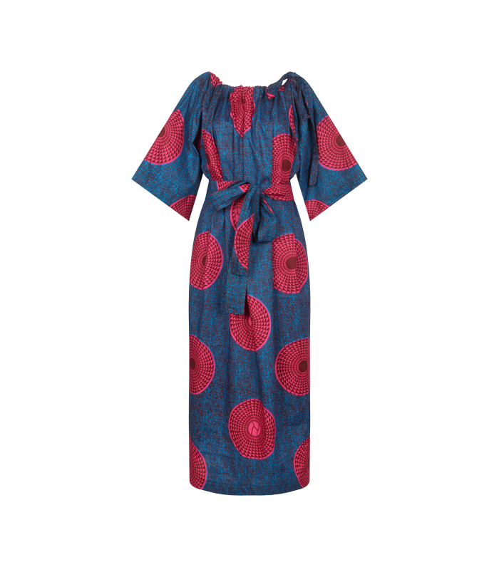 Neck Tie DRESS w Short Sleeves (L)