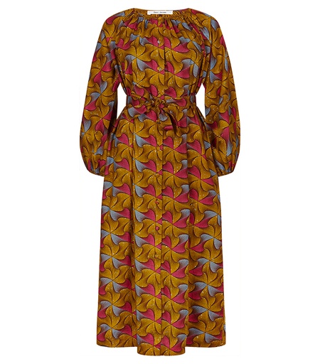 [S110F202C02] Dress with buttons (long)