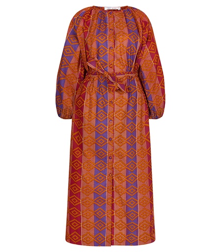 [S110F106C01] Dress with buttons (long)