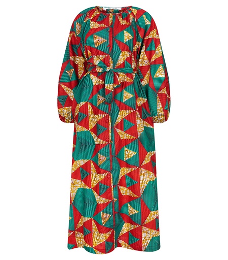 [S110F098C02] Dress with buttons (long)