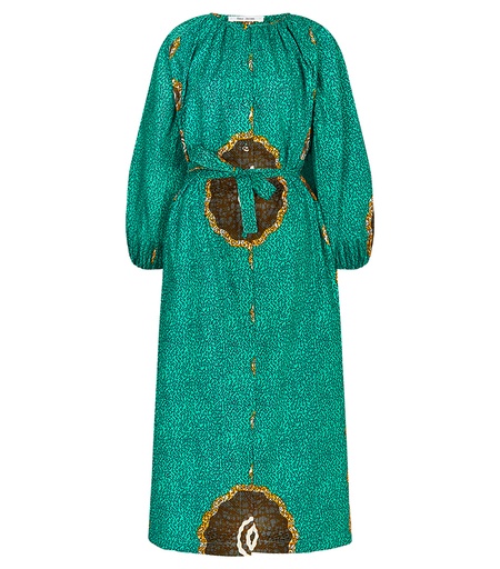 [S110F170C01] Dress with buttons (long)