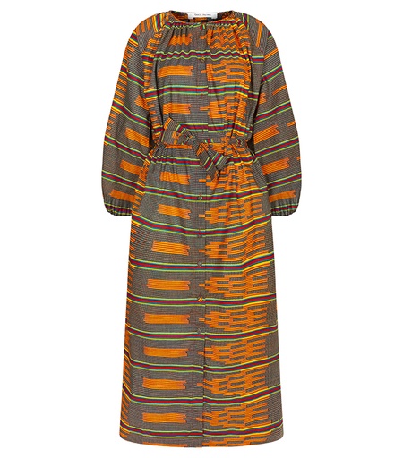 [S110F146C01] Dress with buttons (long)