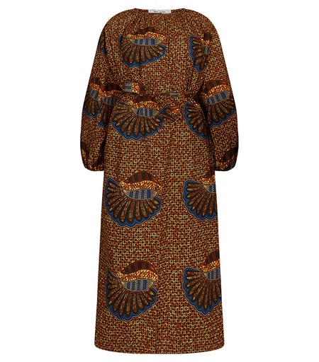 [S110F058C01] Dress with buttons (long)