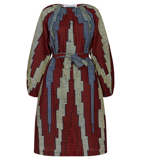 [S111F199C01] Dress with buttons (short)