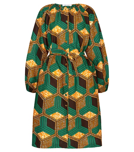 [S111F177C01] Dress with buttons (short)