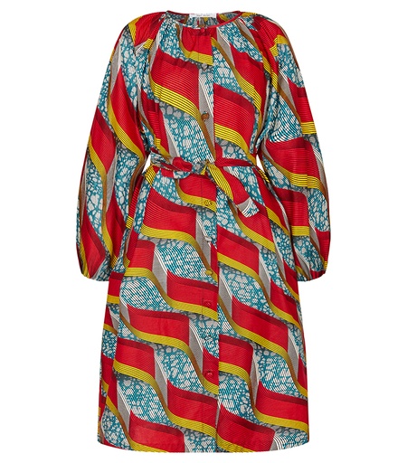 [S111F092C01] Dress with buttons (short)