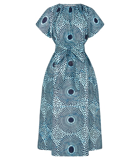 [S140F030C11] Neck Tie DRESS w short Sleeves (L)