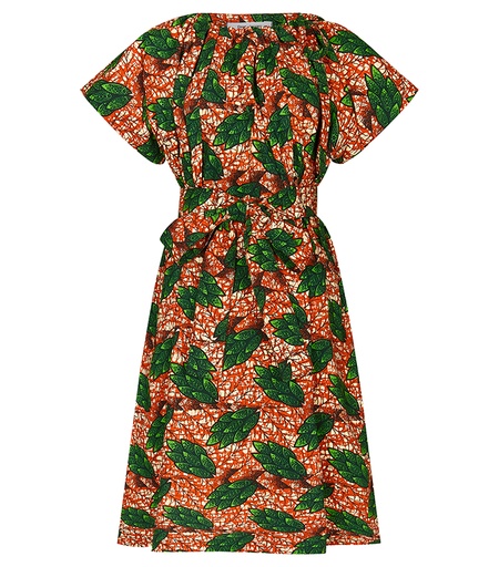 [S141F205C02] Neck Tie DRESS w short Sleeves (short)