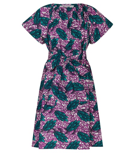 [S141F205C01] Neck Tie DRESS w short Sleeves (short)