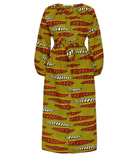 [S110F141C01] Dress with buttons (long)