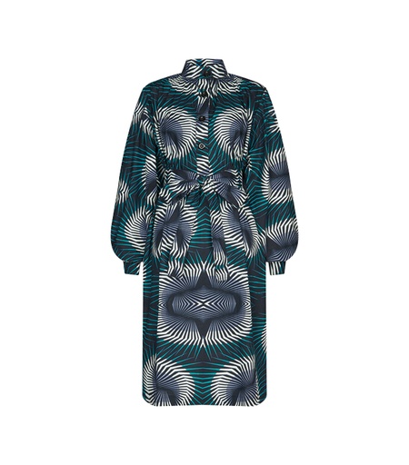 [S190F003C01] Mao collar dress with buttons (short)