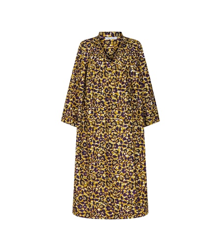 [S191F047C01] Mao collar V-neck long straigth sleeves