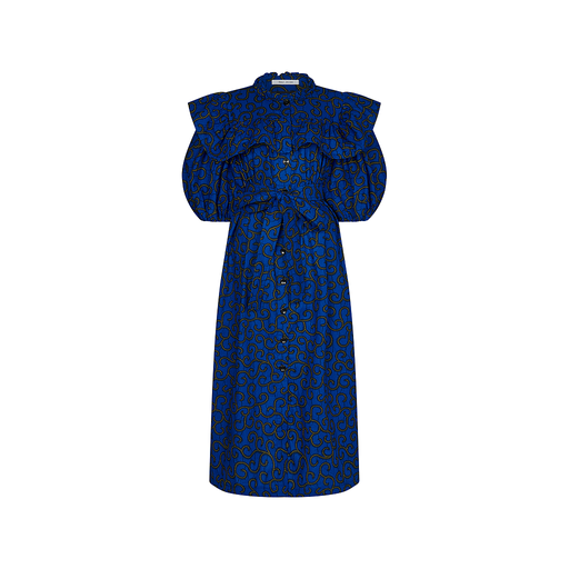 [S192F079C02] Dress with buttons & fringes