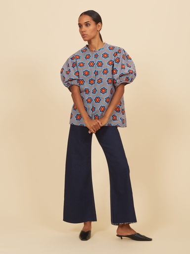 [S240F131C04] BLOUSE w. Puffer Sleeves